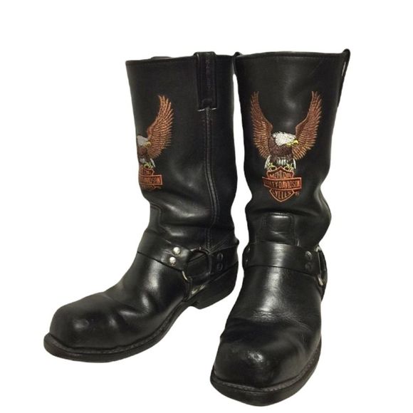 Harley-Davidson Other - HARLEY DAVIDSON Darren harness moto boots eagle front sz 8.5 mens